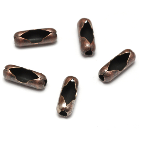 Chain & Clasps Oxidized Copper Ball Chain Clasps / Connectors for 1.5-2mm Chain, Pack of 5